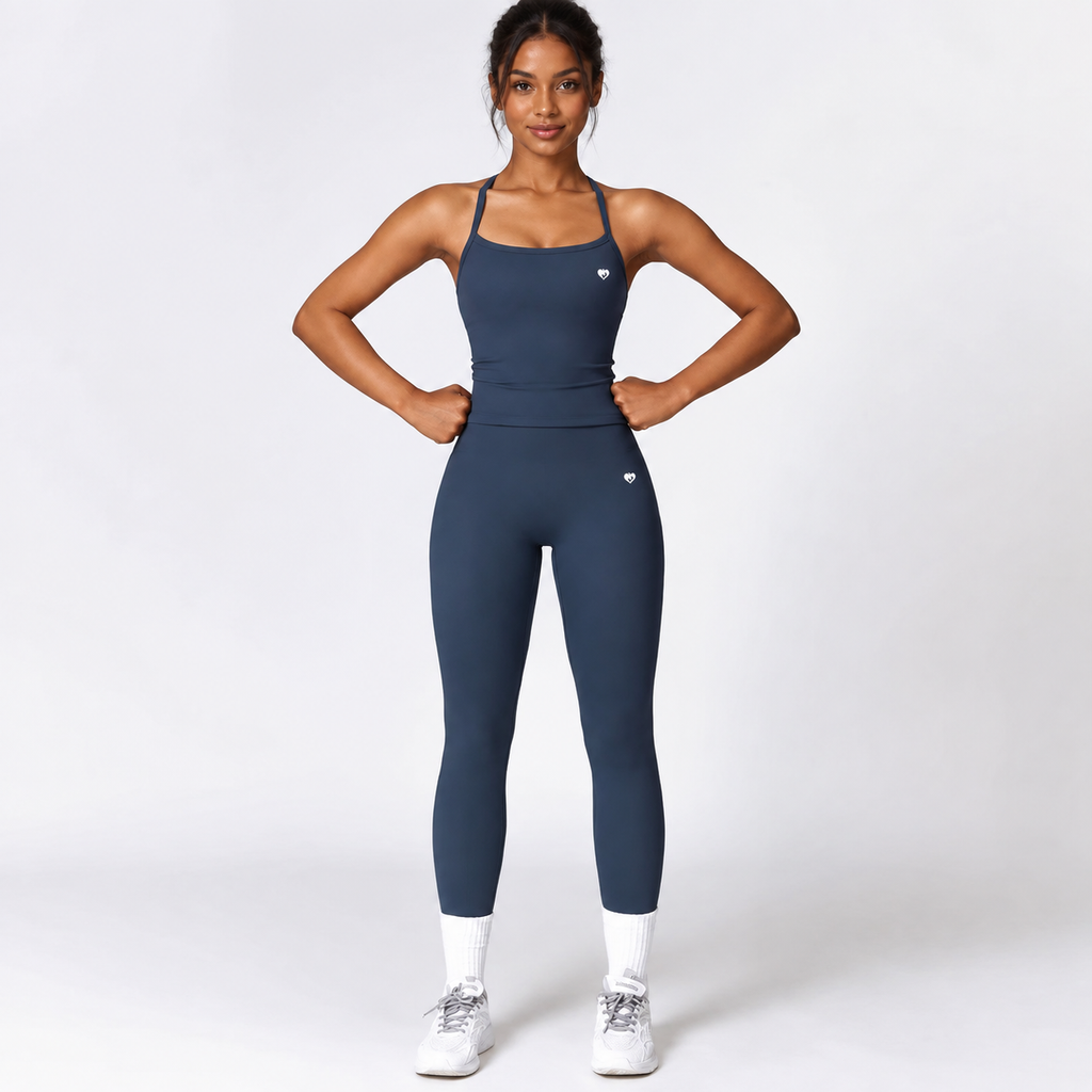 Set deportivo manga larga + short | Azul Navy