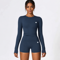Set deportivo manga larga + short | Azul Navy